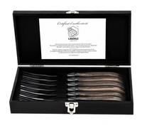 Juego de tenedores para carne LAGUIOLE LUXURY, 6 piezas, mango de madera de olivo, Laguiole