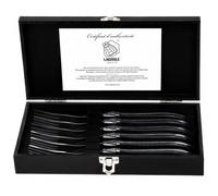Juego de tenedores para carne LAGUIOLE LUXURY, 6 piezas, negro, mango de ébano, Laguiole