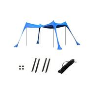 Juego de tienda de campaña portátil para exteriores, para acampar en la playa, campamento y picnic, 4 refugios abiertos con cubierta de tela, tienda de campaña de tela