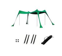 Juego de tienda de campaña portátil para exteriores, para acampar en la playa, campamento y picnic, 4 refugios abiertos con cubierta de tela, tienda de campaña de tela