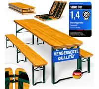 Juego de tienda de cerveza 220cm plegable 10 personas gran capacidad de carga madera maciza