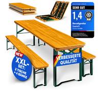 Juego de tienda de cerveza 220cm plegable juego de 2 10 personas gran capacidad de carga madera maciza