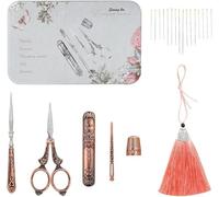 Juego de tijeras antiguas para bordar, kit de costura de estilo europeo, herramientas para manualidades y proyectos de "hágalo usted mismo" para bordar, punto de cruz, coser, confeccionar, cortar hilo