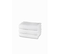 Juego de Toallas de baño de Esponja, 100% algodón, 3 Invitados/Bidet, Juego de 3 Piezas, Medidas 40 x 60 cm, 380 g/m², Ideales para B&B y Hotel, Resistentes a los Lavados frecuentes, Blanco, Línea