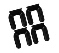 Juego de topes para muebles, tamaño pequeño, 4 unidades | Tope de goma negra para rueda de muebles, 4 piezas en forma de U de goma para el volante de la oficina en casa