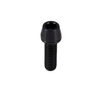 Juego de Tornillos TOUISEDGI con Arandelas para Bicicleta MTB, Vástagos Y Piezas de Cabeza de Arandela Cónica M5 X 16Mm, Pernos de Titanio para Bicicleta de Montaña(M5x16-Black)
