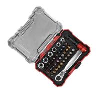 Juego de trinquete de destornillador compacto portátil magnético | Juego de 38 destornilladores de trinquete magnéticos compactos para el hogar, oficina, coche, automoción, electricista