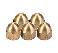 Juego de Tuercas de Bellota de Latón Tapa de Cabeza de Domo Tuercas Hexagonales Maquinaria Muebles Sujetadores de Vehículos para Reparar(M4 (20 piezas))