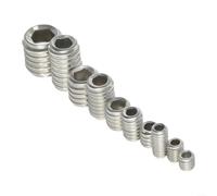 Juego de tuercas hexagonales de acero inoxidable, 200 piezas, con | Hexágono interior para reparación de muebles de madera para M3 M5 para insertos de rosca M6 M8 surtidos en caja plata