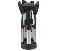 Juego de utensilios de acero inoxidable Joseph Joseph Elevate Fusion, 5 piezas con soporte compacto, multicolor. Multicolor