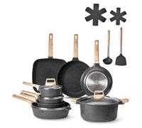 Juego de utensilios de cocina de inducción VEVOR (19 piezas), ollas de inducción para freír, preparar salsas y cocinar en la cocina de vehículos recreativos ()