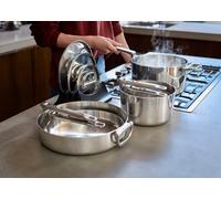 Juego de utensilios de cocina space steel, modelo con mangos plegables