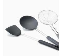 Juego de utensilios para wok Joseph Joseph Nest Fusion 3 piezas, diseño funcional, ideales para wok, color negro. Silver
