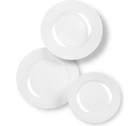 Juego de vajilla Excelsa, 18 piezas, de vidrio blanco "Toledo"