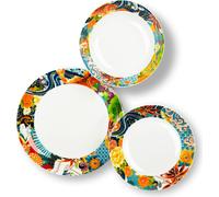 Juego de vajilla Excelsa, 18 piezas, porcelana japonesa, colores variados