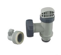 Juego de válvula de émbolo de piscina y adaptador de manguera tipo B, piezas de repuesto con válvula de cierre para piscinas Intex sobre el suelo y bombas de filtro de arena, conectores de plástico