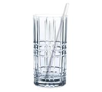 Juego de vasos altos con pajita TASTES GOOD, 4 x 445 ml, Nachtmann