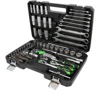 Casquillo Competition by KS Estuche de herramientas con accesorios 1/4''+3/8'', 91 pzs