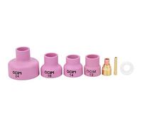 Juego de vasos de soldadura de cerámica, Kit de lentes de Gas de alúmina, suministros industriales para equipos de soldadura compatibles con Wp 20 6