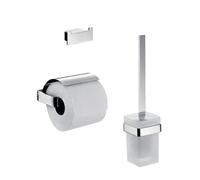 Juego de WC de emco loft, soporte de papel con tapa, cromado, 059800100
