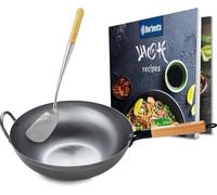 Juego de wok de acero al carbono, forma: plano