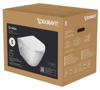 Juego Duravit D-Neo para WC suspendido, con WC suspendido, in siento de WC extraíble, 45780900A1