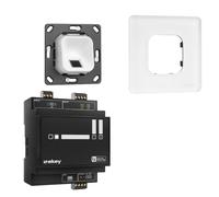 Juego ekey xLine FP para empotrar, marco de cristal en blanco