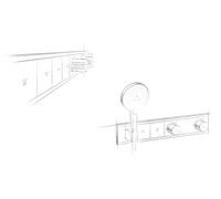 Juego empotrado RainSelect de hansgrohe para 2 consumidores, 15355000, Color: cromado