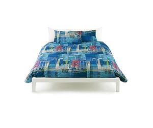 Juego Funda Nórdica Bassetti Life Big Apple matrimonio 2 plazas Reversible azul