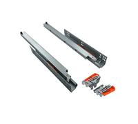Juego Guía cajón con gatillos, para muebles de cocina, armario, extracción total con sistema de auto frenado cierre silencioso aguante de peso de 35kg largos L:350,400,550mm (550mm)