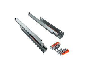 Juego Guía cajón con gatillos, para muebles de cocina, armario, extracción total con sistema de auto frenado cierre silencioso aguante de peso de 35kg largos L:350,400,550mm (550mm)