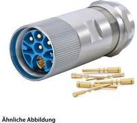 JUEGO HUMMEL, incluye conectores M23 híbridos de acero inoxidable, conector de cable con terminal de crimpado recto, número de polos: 3+4+4+PE, con terminal de conexión tipo borne