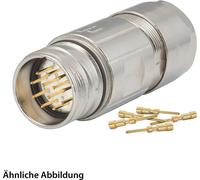 JUEGO HUMMEL que incluye: conector M23 para señal, conector de acoplamiento, terminal de crimpado recto, número de polos: 17, con salida para cable tipo pin