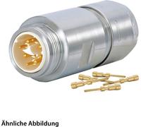 JUEGO HUMMEL que incluye: conectores M16 de acero inoxidable, conector de acoplamiento, tipo crimpado, recto, con 3 polos, conector de cable recto