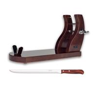 Juego jamonero con soporte y cuchillo, arcos, set jamonero con base es