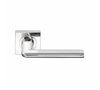 Juego Manillas Puerta Interior Modelo 140A Níquel Combinado Aluminio Roseta Cuadrada