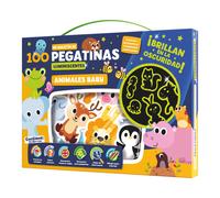 Juego Mi Maletin de 100 Pegatinas Troqueladas Luminiscentes "Animales Baby"