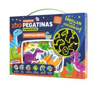 Juego Mi Maletin de 100 Pegatinas Troqueladas Luminiscentes "Dinosaurios"