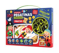 Juego Mi Maletin de 100 Pegatinas Troqueladas Luminiscentes "Piratas"