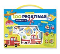 Juego Mi Maletin de 100 Pegatinas Troqueladas Reutilizables "Vehículos"