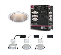 Paulmann Lámpara empotrada Cole Coin 3x6,5 W blanco-plata 93410