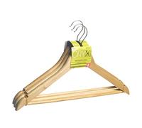 Oryx Hogar Perchas de madera – Percha curva 450 mm – Pack 3 piezas