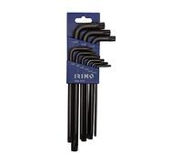 Juego petaca 9 llaves acodadas pavonadas torx® inviolables t10-t50 45