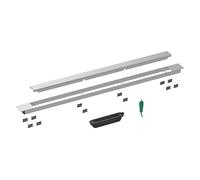 Juego prefabricado hansgrohe RainDrain Match Plus canal de ducha 1200, marco regulable en altura, 56218700, Color: Blanco Mate
