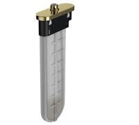 Juego prefabricado hansgrohe sBox oval, adecuado para la instalación en el borde de la bañera o en el borde del azulejo, 28020990, Color: Óptica Oro Pulido