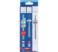 Juego profesional Bosch de 5 brocas EXPERT HEX-9 HardCeramic y 1 broca EXPERT HEX-9 MultiConstruction (para cerámica, materiales de construcción diversos, diámetro 6 mm, accesorios para taladro/atorni