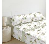 Juego Sábanas Estampadas de Cama 50% algodón/50% poliéster, Juego de Sábanas para Verano, Entretiempo. Incluye 3 Piezas: 1 Sabana Bajera Ajustable, 1 Sabana Encimera y 1 Funda de Almohada