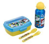 JUEGO SANDWICHERA BOTELLA URBAN VUELTA AL COLE 4 PCS (BOTELLA ALUMINIO 400 ML Y SANDWICHERA CON CUBIERTOS) FROZEN SPIDERMAN MICKEY MINNIE LICENCIA OFICIAL Y ORIGINAL STOR LIBRE BPA