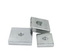 Juego surtido de tuercas cuadradas acero inoxidable | 20/40 piezas de sujetadores M3-M6 for muebles y maquinaria de madera(40pcs,M6x12x12x4mm)