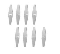 Juego universal de 8 piezas de cuchillas de metal para malas hierbas. Reemplaza tu vieja hoja de maleza con este juego de metal. Corta a través de cepillo grueso y césped rápidamente. Se adapta a la